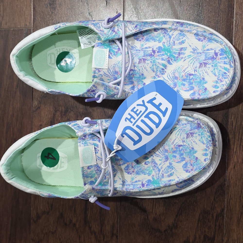 Hey Dude Kids Shoes - Cream Multi
